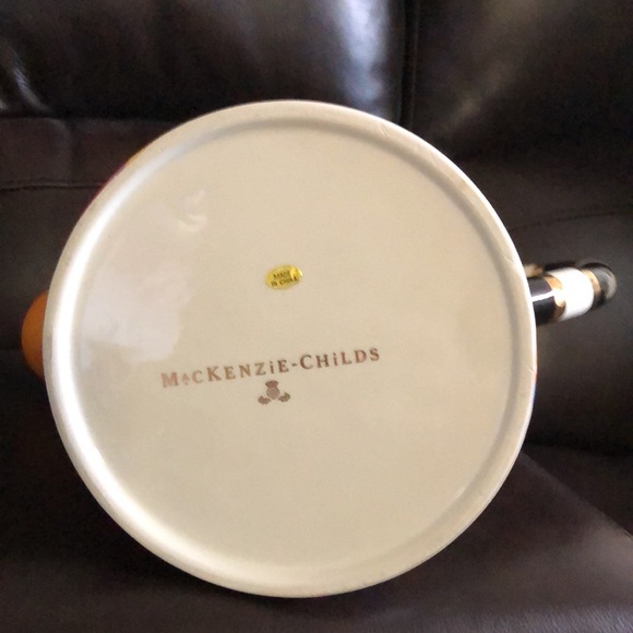 Never used MacKenzie-Childs watering pitcher 8”tall multi-color - Picture 4 of 5